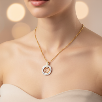 Kugelkette mit elegantem Anhänger - 750er Gold