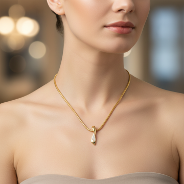 Anhänger mit 6 Brillanten – Schlangenkette