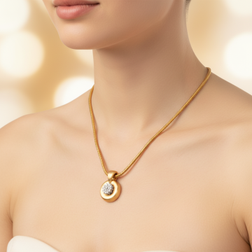 Eindrucksvoller Anhänger mit 19 Brillanten – Schlangenkette