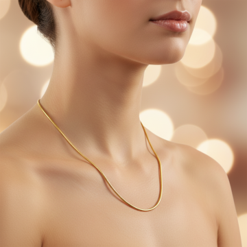 Schlangenkette in 585er Gold – 55 cm lang