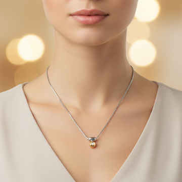 Weißgoldkette mit Brillantanhänger