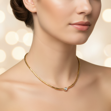 Traumhaftes Collier in 750er Gold mit Brillant