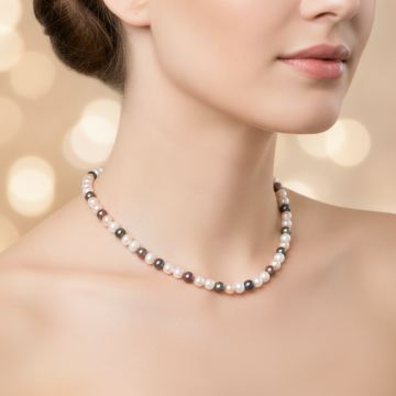 Elegante farbige Perlenkette