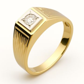 Herrenring mit Brillant