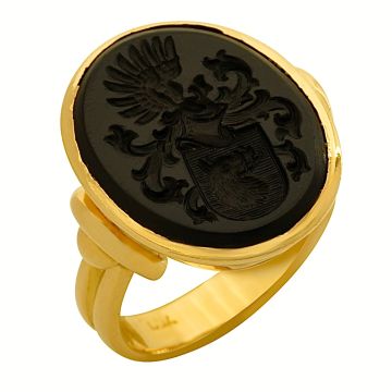 Antiker Siegelring mit Onyx Intaglio