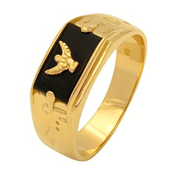 Orientalischer Herrenring in 14karätigem Gold