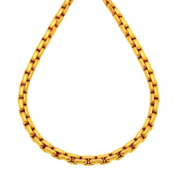 Massive Damenkette in 585er Gelbgold - 45cm lang