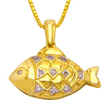 Fisch Kettenanhänger mit Venezianerkette