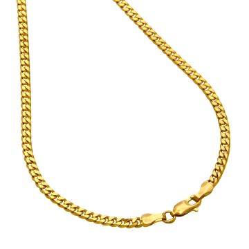 Halskette mit Flachpanzergliederung in 333er Gold