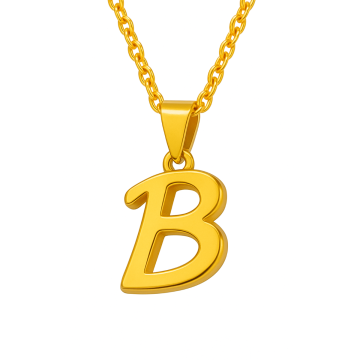 Anhänger – Buchstabe B mit Halskette