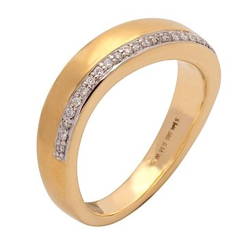 Massiver Damenring mit 24 Brillanten