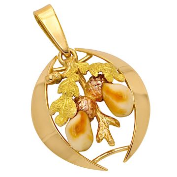 Handgearbeiteter Grandelanhänger aus 585er Gold