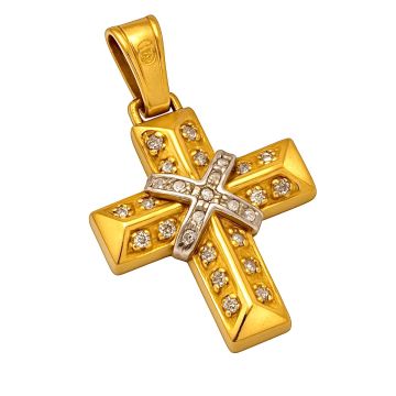 Entzückender Kreuzanhänger mit Zirkonia