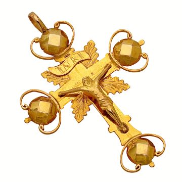 Exklusiver Kreuzanhänger in 750er Gelbgold