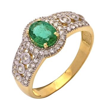 Traumhafter Smaragdring mit Diamanten