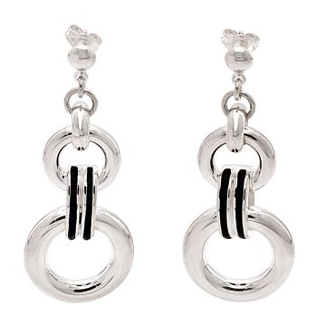 Große Ohrringe in Silber