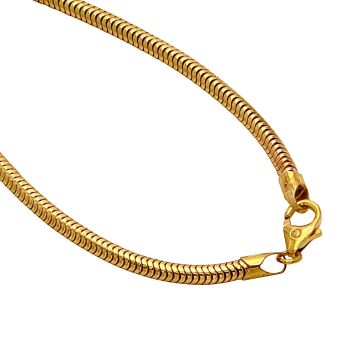 Schlangenkette für Damen in 585er Gelbgold