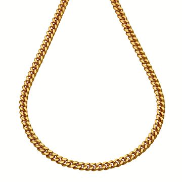 750er Gold Flachpanzer Kette für Damen