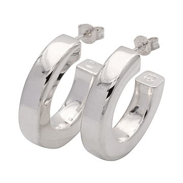 Paar Dreiviertel-Creolen in 925er Silber