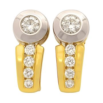 Brillante Halbcreolen in 585er Gold