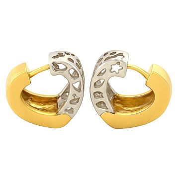 Massive Bicolour Gold Creolen