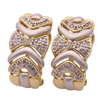 Wundervolle Halbcreolen mit Diamanten