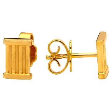 Sportlich wirkende Ohrstecker in 585er Gelbgold