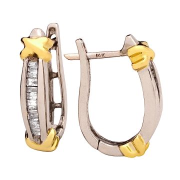 Aparte Ohrstecker in 585er Gold mit Diamanten