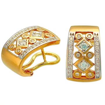 Traumhafte Ohrringe mit 56 Brillanten in 585er Gold