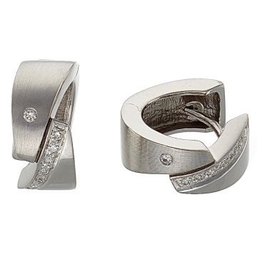 Weißes Funkeln - Elegante Creolen