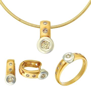 Schmuckset in 585er Gold
