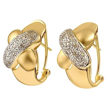 Paar Halbcreolen mit Stecker und Bügelclip 