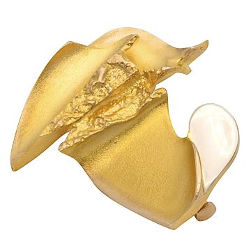 Lapponia Brosche in Bicolour Gold