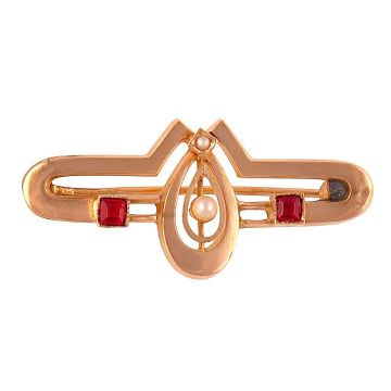 Jugendstilbrosche um 1890