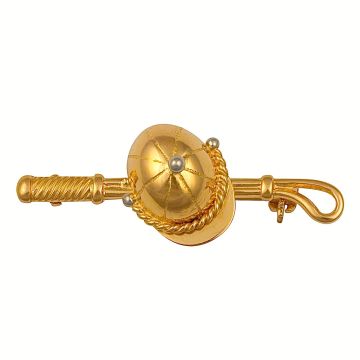 Brosche in 750er Gold – Polo