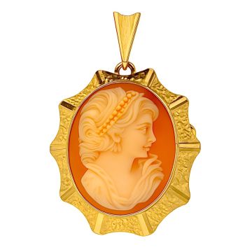 Prachtvolle Brosche/Anhänger mit Gemme