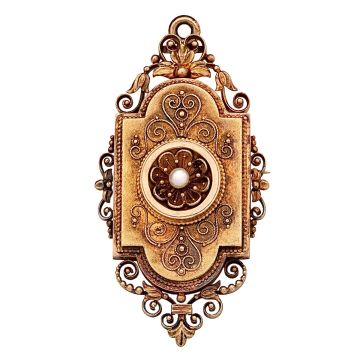 Filigrane Jugendstil-Brosche / Anhänger