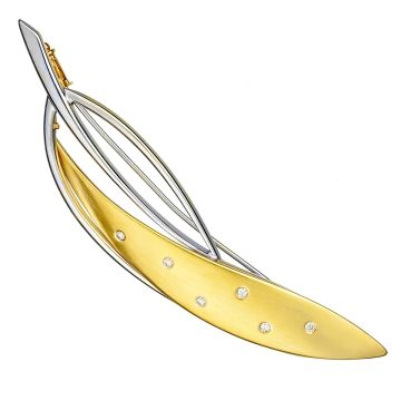 Moderne Anstecknadel in Bicolor