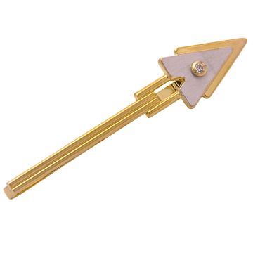 Schicke Krawattenklemme mit Zirkonia