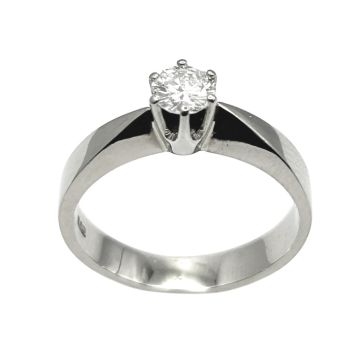 Weißgoldener Solitärring