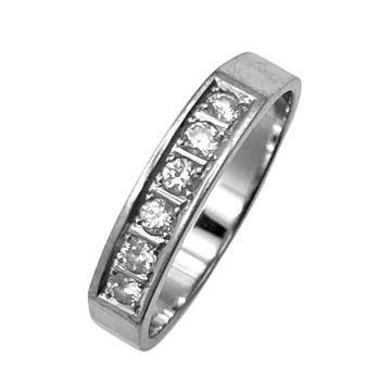 Weißgoldring mit 6 Brillanten