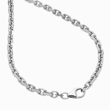 Damenkette mit kantigen Ankergliedern in 925er Silber