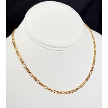 Figaro Unisex Halskette aus 333er Gelbgold