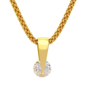 Entzückender Zirkonia Anhänger mit Schlauchkette