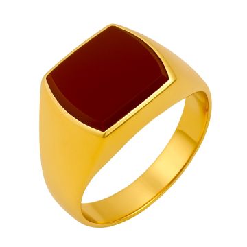 Herrenring in  585er Gold mit Chalcedon