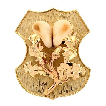 Goldener Tuchhalter mit Grandelpaar