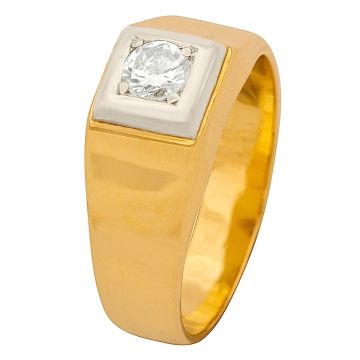  Vintage Herrenring mit Brillant 0,33 ct