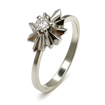 Brillantring in 585er Weißgold