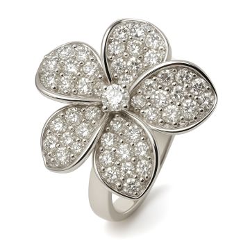 Traumhafter Cocktailring in Weißgold