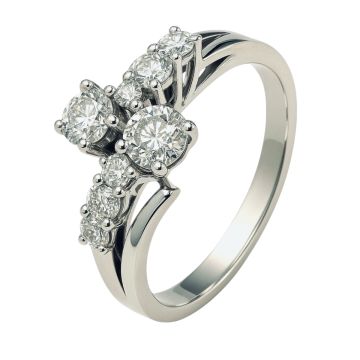 Brillantbesetzter Weißgoldring